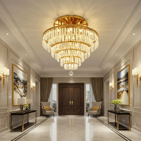 Foyer ceiling chandelier