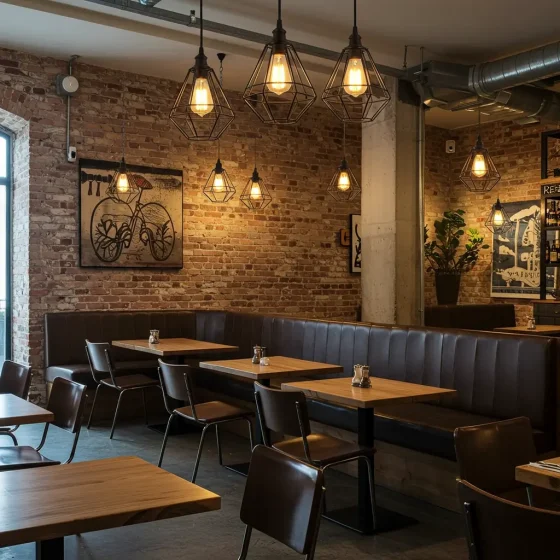Industrial style LED decorative pendant light for dining room