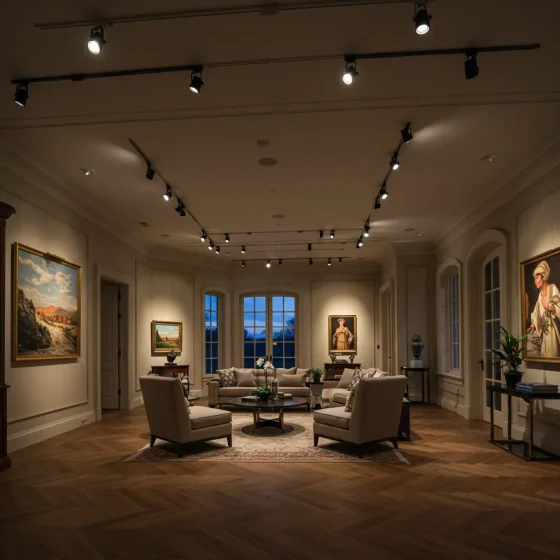 Luxury home equipped with smart LED track lighting solution