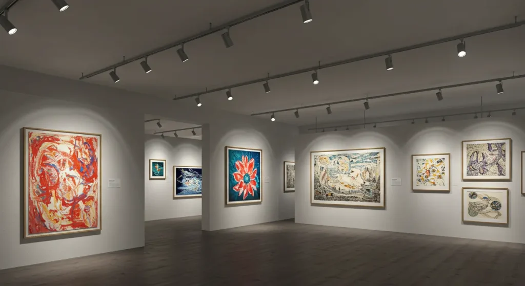 Precision LED Track Lights for Gallery and Artwork Display