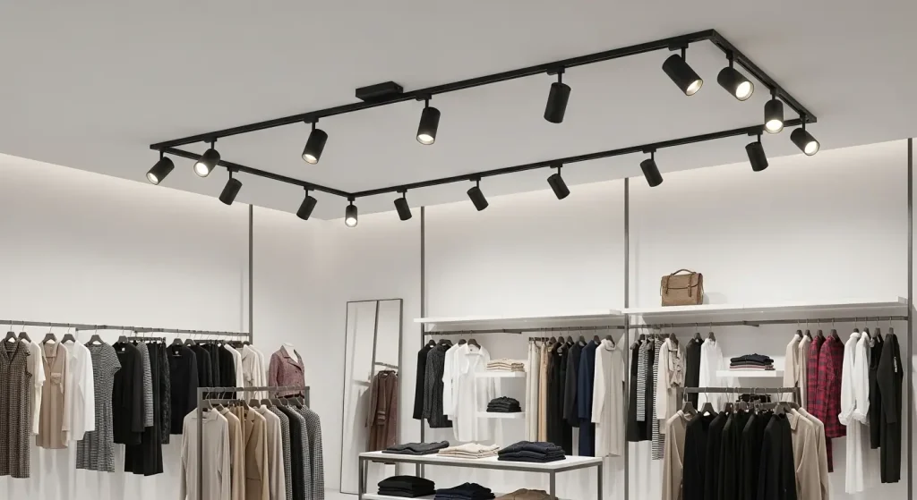 Adjustable Dimmable Track Spotlight for Retail Displays