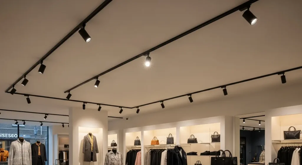 Adjustable Lighting with 3 Circuit Dimmable Track Fixtures