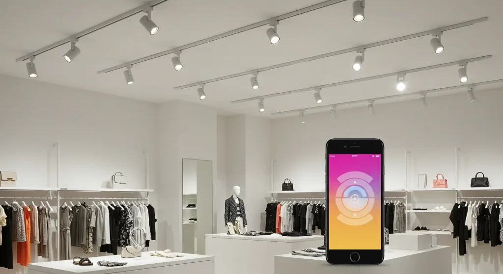 App-Controlled Smart Track Lights for Modern Retail Spaces