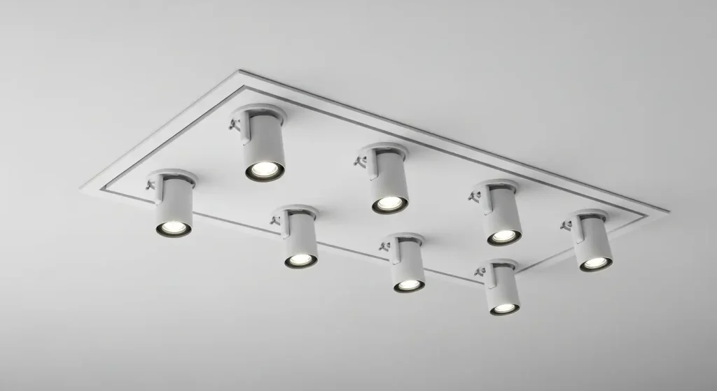 Architectural Recessed Dimmable Track Lighting for Galleries and Showrooms