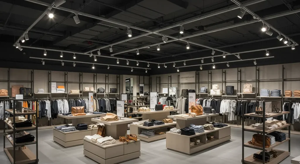 Commercial Dimmable Track Fixtures for Fashion Retail Displays
