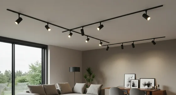 Commercial LED Track Light with Zoom Lens and Dimming Function