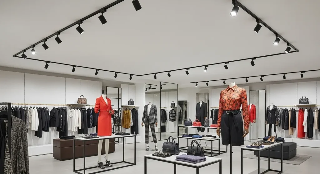 Compact 48V Dimmable Lighting System for Retail Interiors