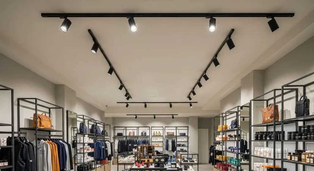 Custom Retail Lighting Layouts with 4-Circuit Track Light Solutions