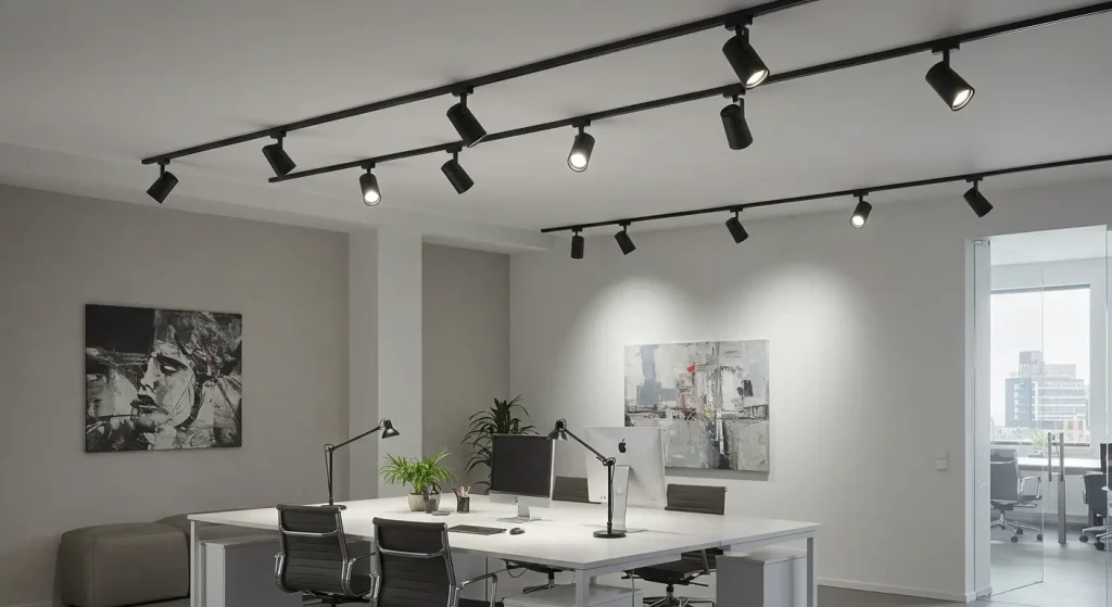 Customizable Modular Track Lighting for Retail and Office Spaces