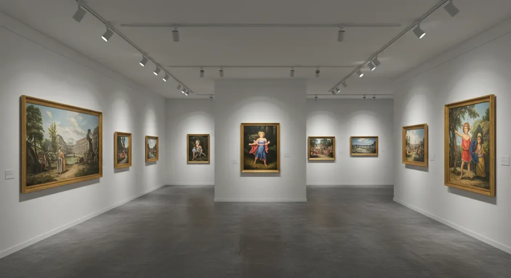 Dimmable LED track lights for art exhibition halls