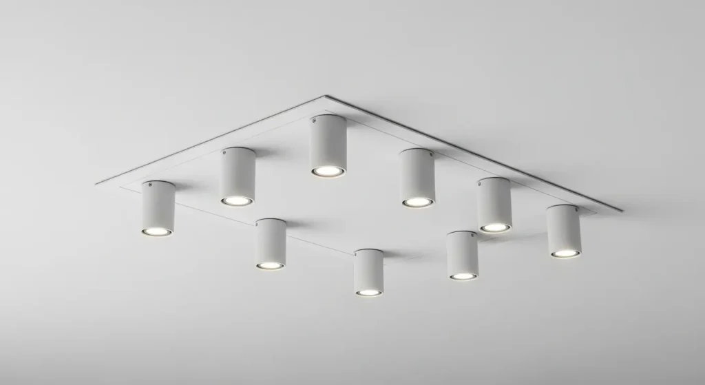 Discreet Recessed Track Fixtures with Dimming for Retail Spaces