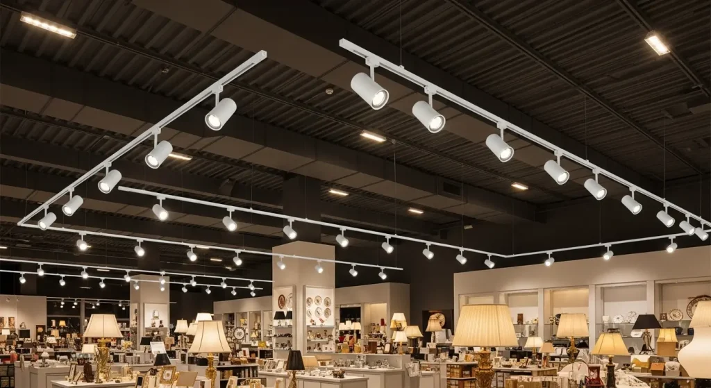 Efficient 1 Circuit Dimmable Track Lights for Retail Interiors