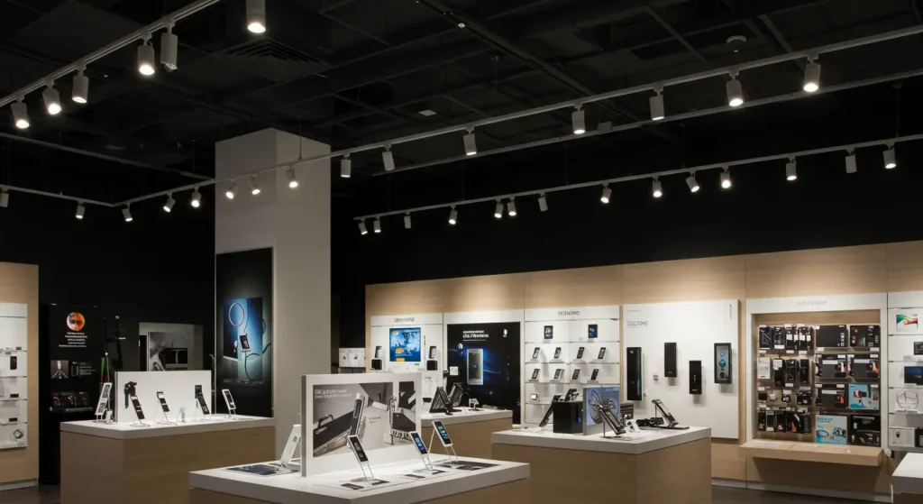Energy-Efficient Dimmable Track Lighting for Storefronts