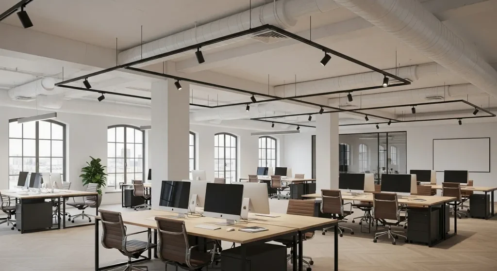 LED Track Light with Broad Beam Angle for Open Commercial Areas