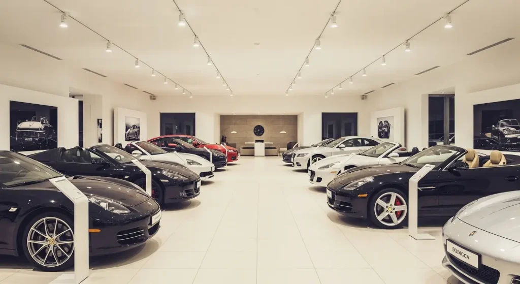 Magnetic Dimmable Track Lighting for Premium Car Showrooms