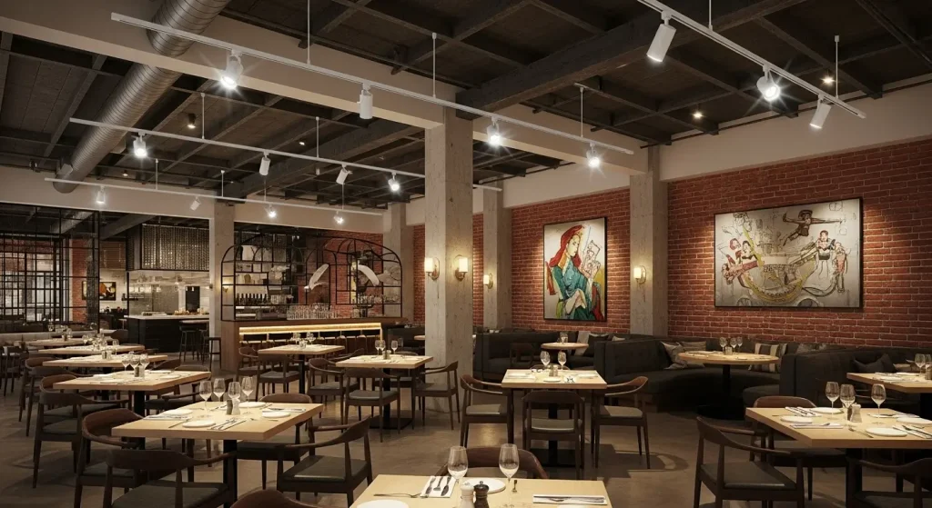 Minimalist Track Lighting Design with 1 Circuit Dimming Solution