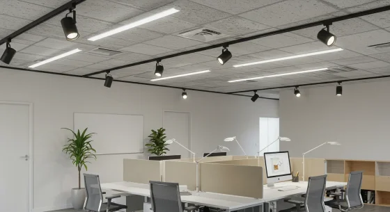 Multifunctional Zoomable Dimmable Track Fixture for Business Interiors