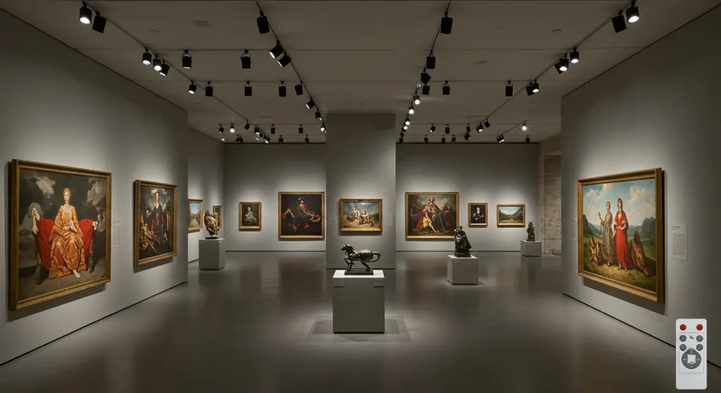 Museum Display Lighting with Dimming Control
