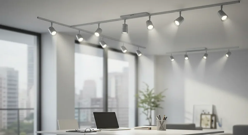 Soft Light Track Fixtures for Office Areas