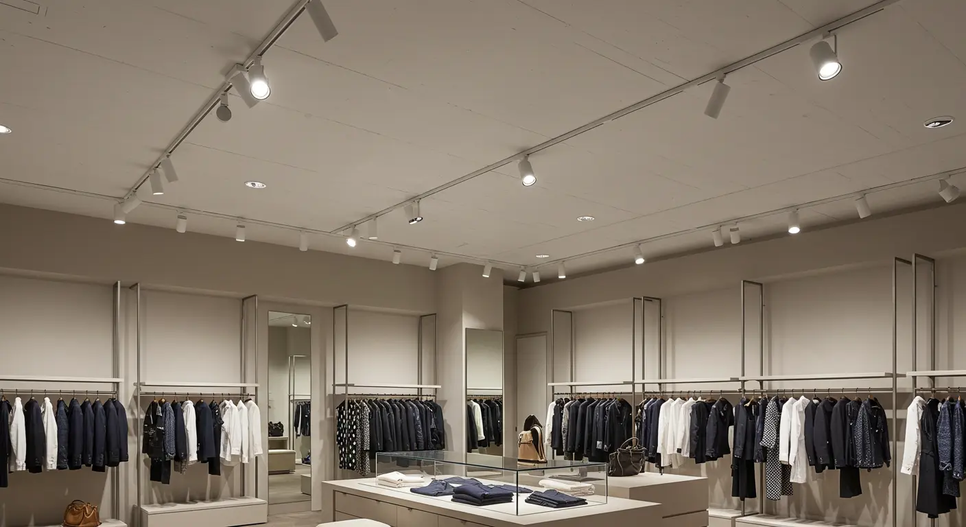 Trimless Dimmable Track Light for Seamless Commercial Ceilings