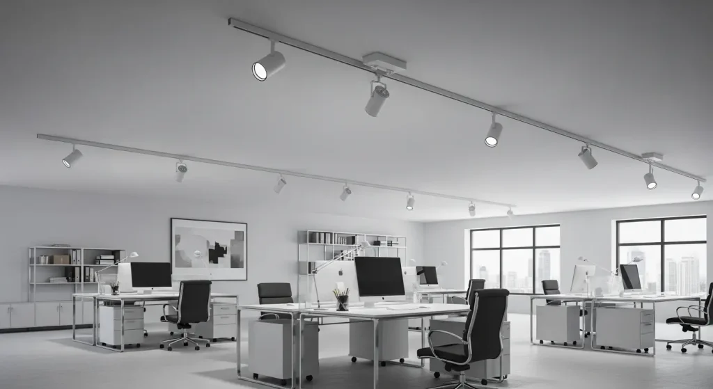 Wide Beam Track Light for Uniform Retail and Office Lighting