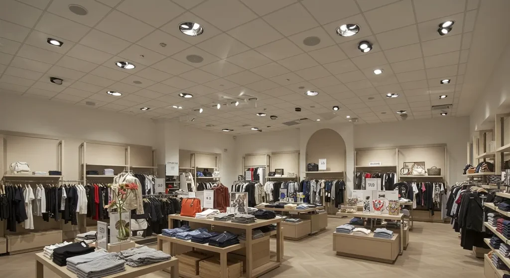 Commercial Recessed Downlight for Retail Use