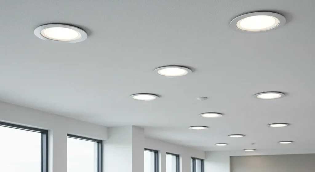 Commercial ceiling recessed downlights