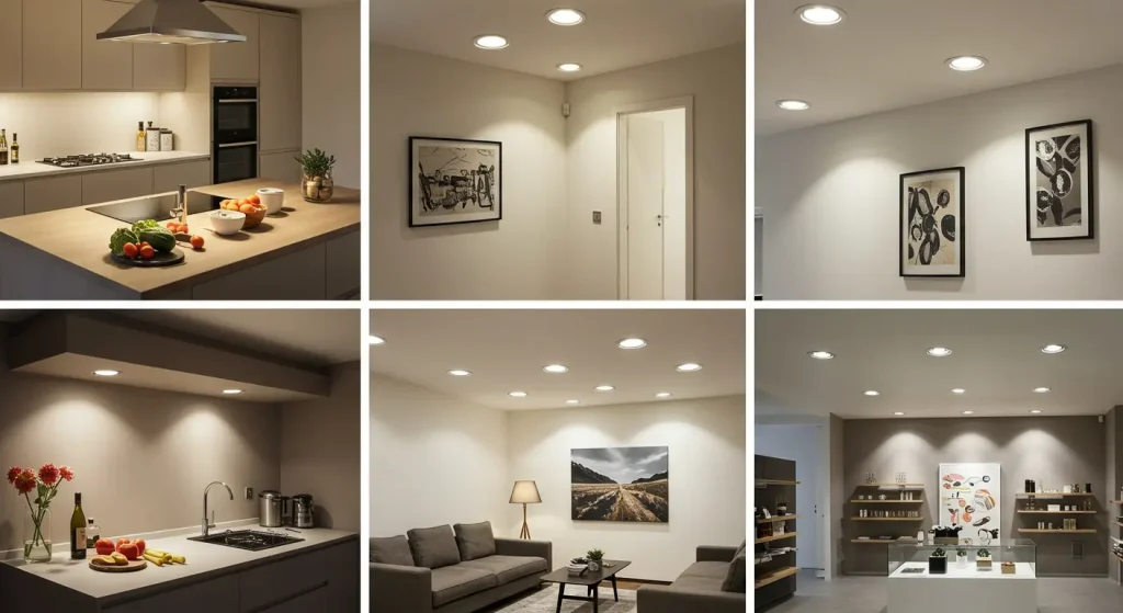 Compact GU10 LED Fixture for Commercial Use