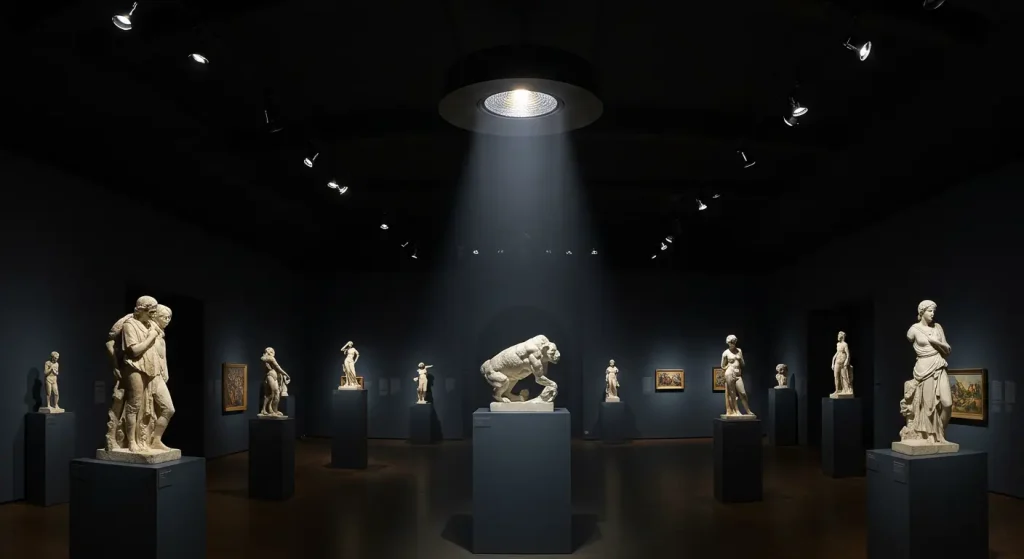 High CRI Museum Downlight Highlighting Artwork