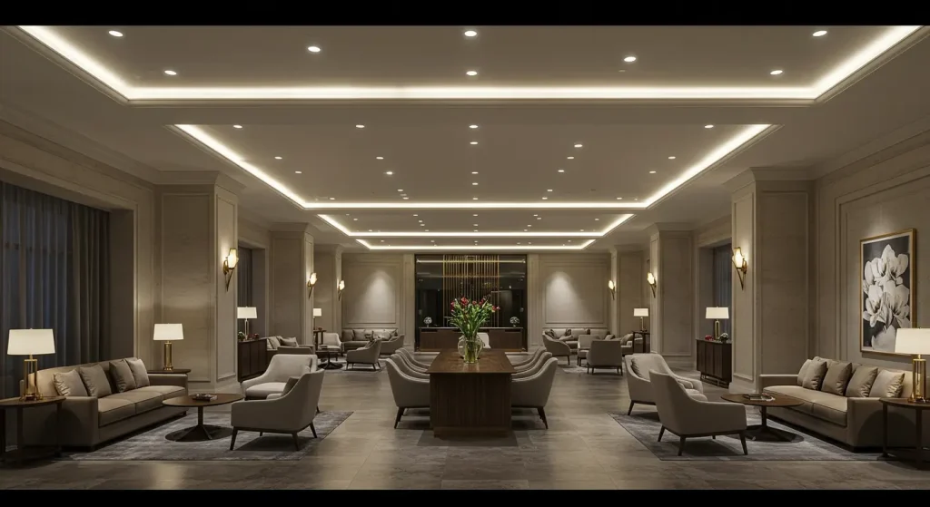 Modern LED Downlights for Hotel Lobby Ceilings