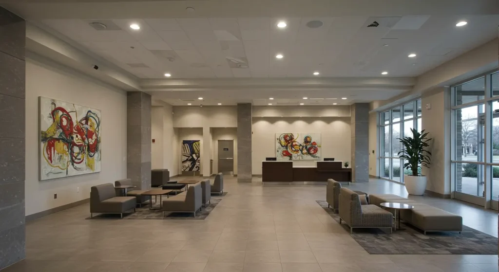 Recessed LED downlights in commercial scenarios