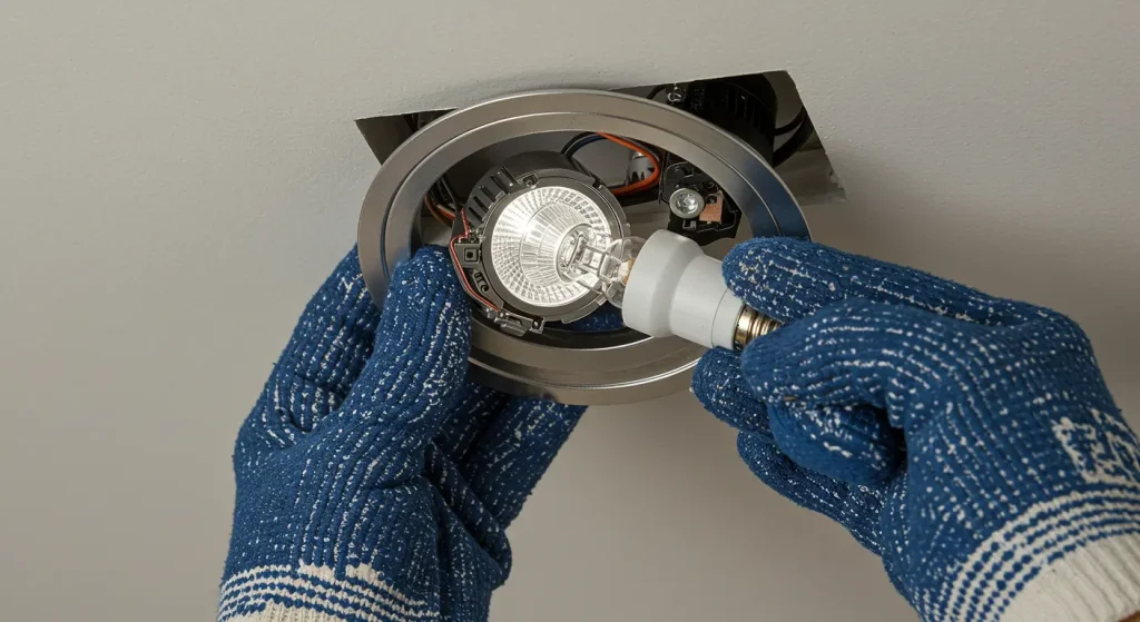 how to take out downlight bulbs