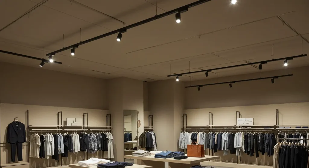 Commercial track lighting solutions for chain retail stores