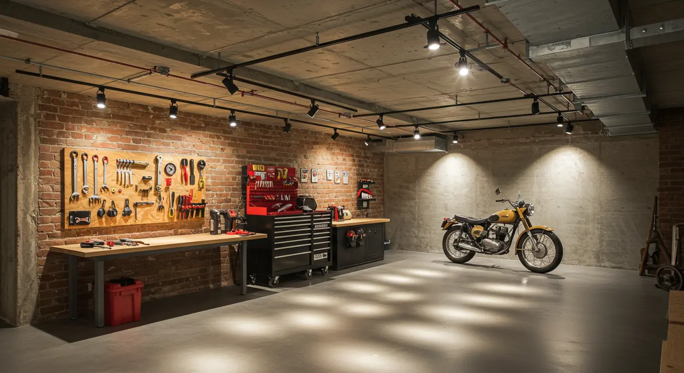 LED Basement Track Lighting for Home Renovations