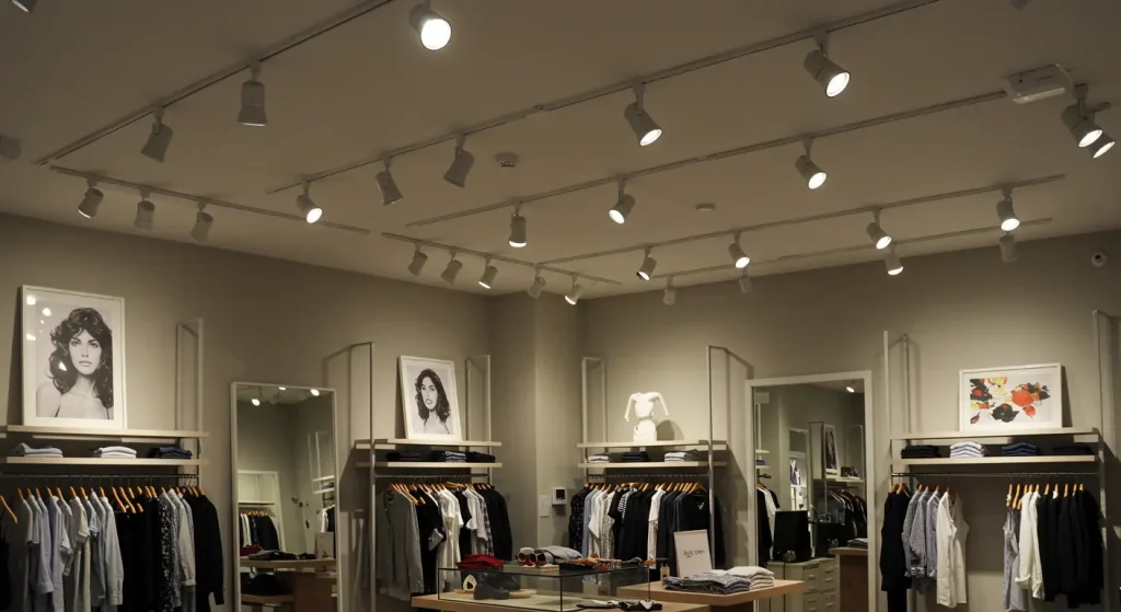 Ceiling-Mounted Magnetic Track Lighting System