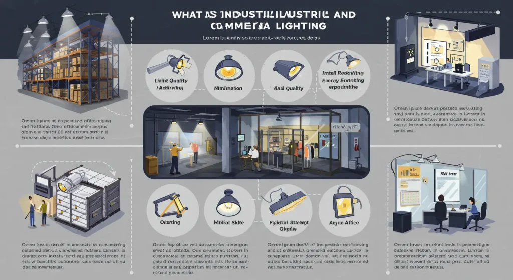 Modern industrial and commercial lighting solutions for offices