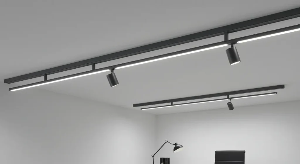 Slim Magnetic Track Lights for Modern Office Design
