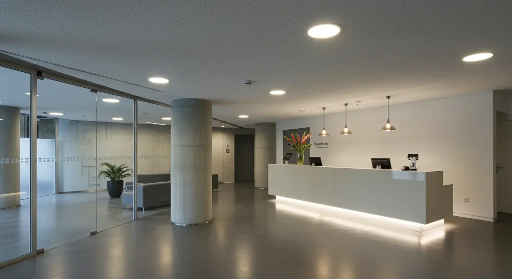 Trimless Downlight for commercial scene lighting