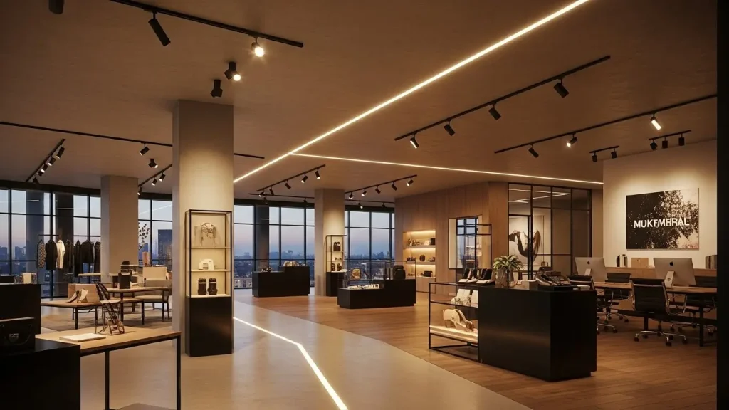 Lighting solutions for modern commercial retail and office spaces