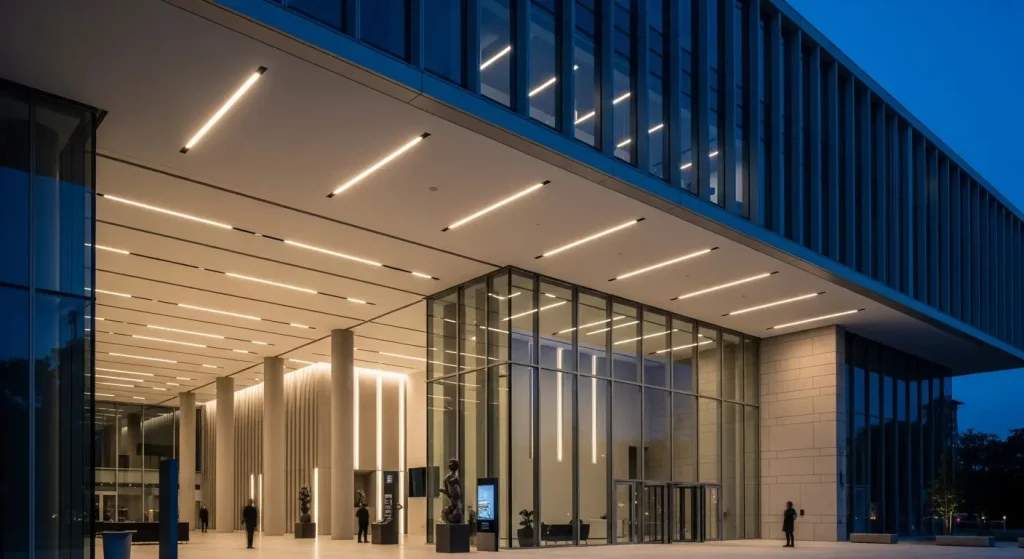 Precise architectural lighting effects for commercial offices